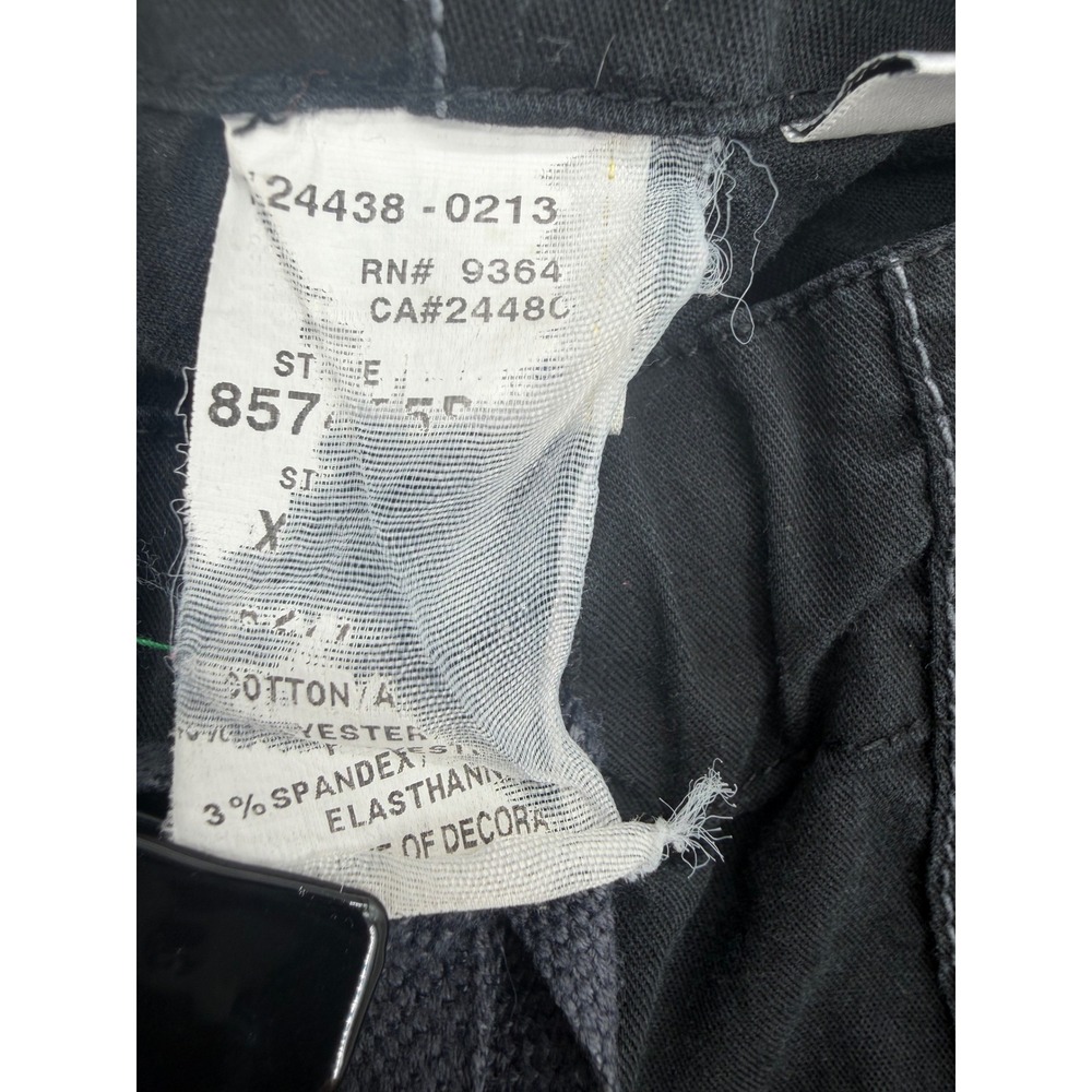 Dickies Cargo Work Pants Petite XS Black Utility Elastic Waist Straight Leg - Picture 5 of 9